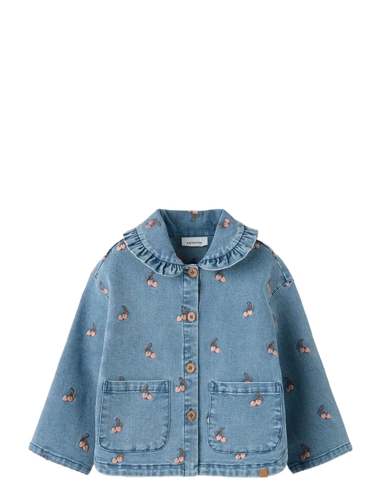 NMFDEVA LOOSE DNM EMB JACKET 2024-ES LIL - MEDIUM BLUE DENIM