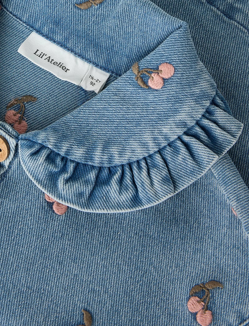 Lil'Atelier - NMFDEVA LOOSE DNM EMB JACKET 2024-ES LIL - jeansjacken - medium blue denim - 2