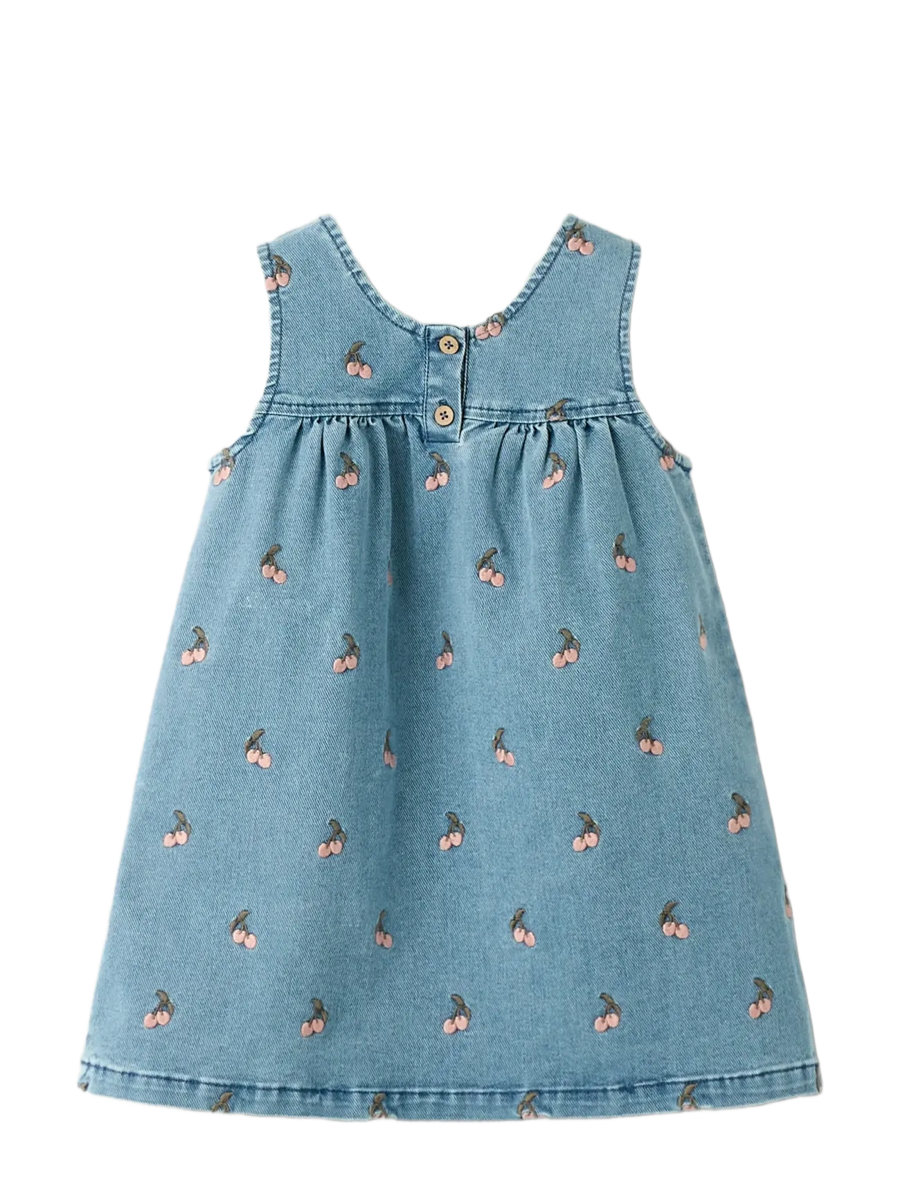 Lil'Atelier - NMFDEVA DNM EMB SPENCER 2024-ES LIL - armeløse hverdagskjoler - medium blue denim - 2