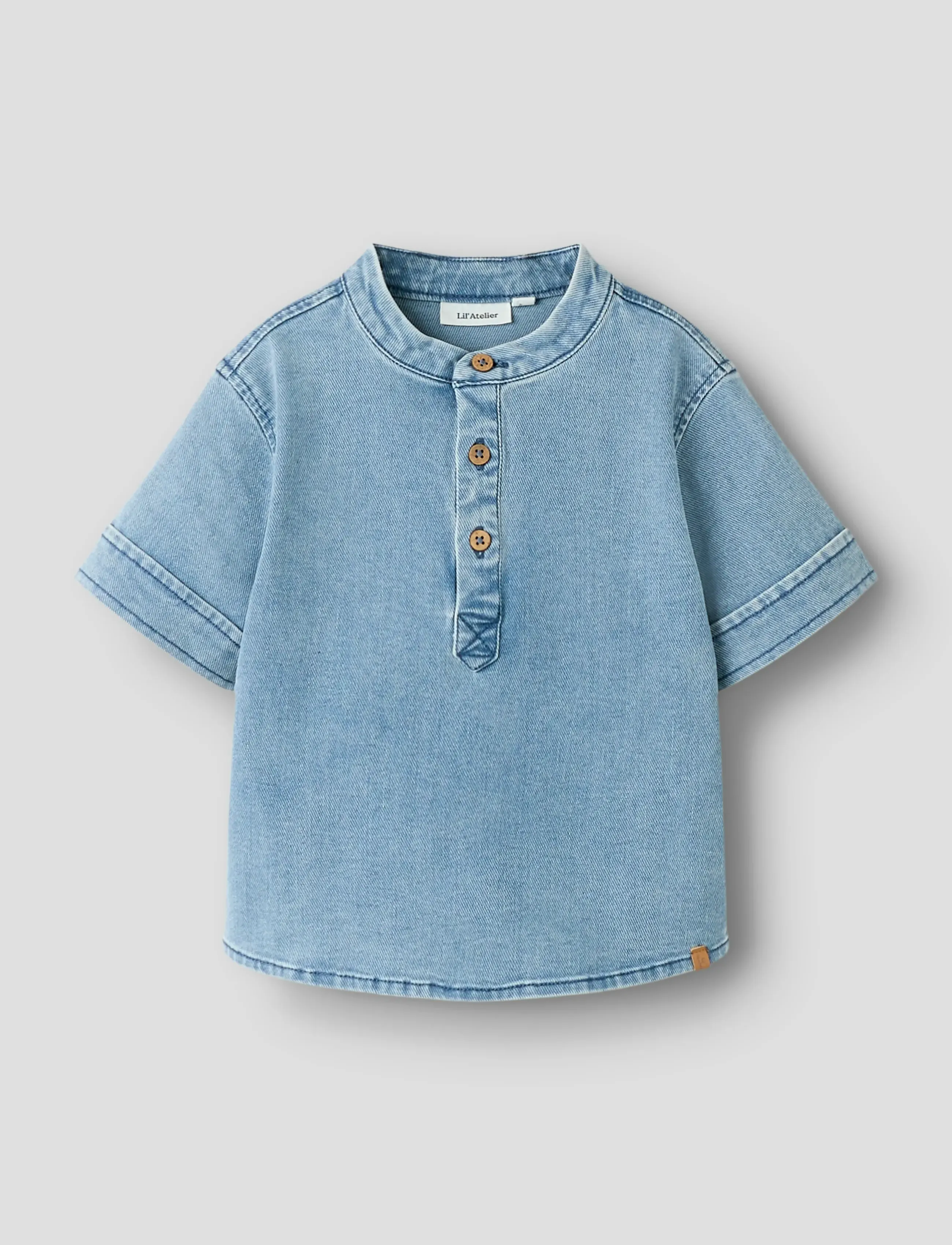 Lil'Atelier NMMDEVA SS LOOSE DNM SHIRT 2024-ES LIL - Kortärmade skjortor - MEDIUM BLUE DENIM / blue