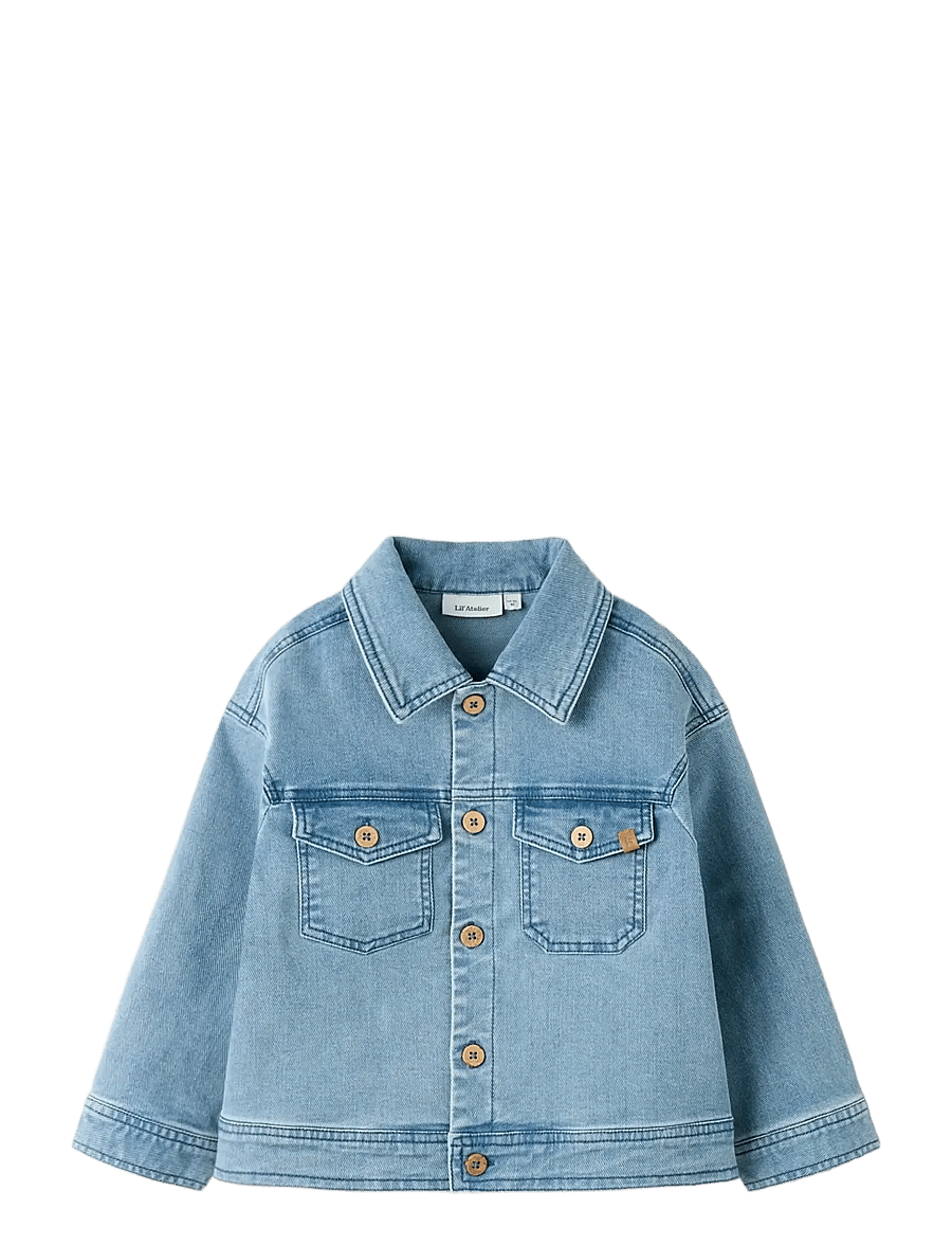 Lil'Atelier - NMMDEVA LS LOOSE DNM JACKET 2024-ES LIL - denimjakker - medium blue denim - 2