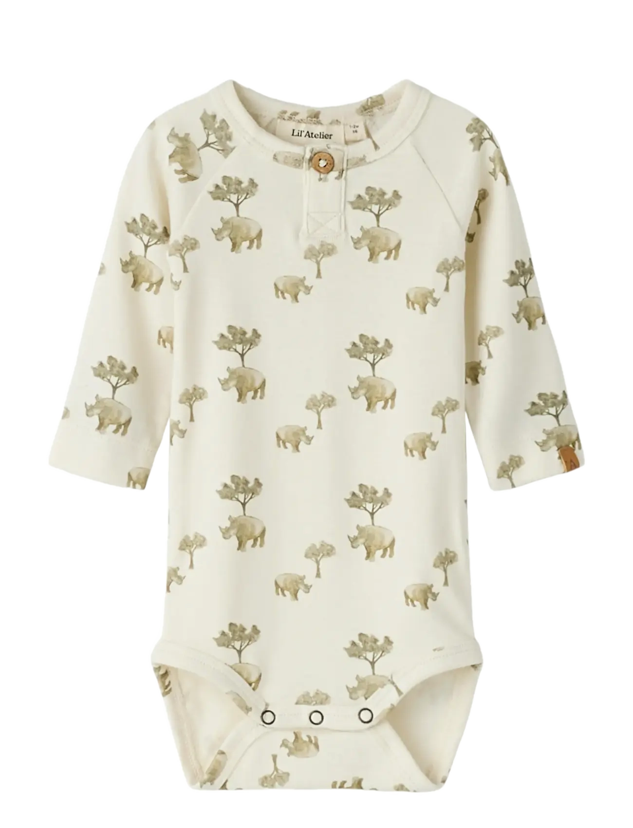 Lil'Atelier NBMLAYO LS SLIM BODY LIL - Strampler - COCONUT MILK / cream