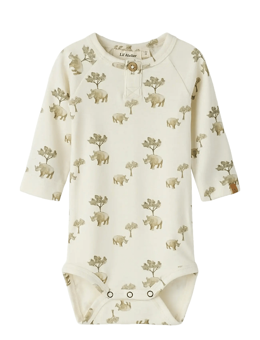 Lil'Atelier - NBMLAYO LS SLIM BODY LIL - langærmede heldragter - coconut milk - 1