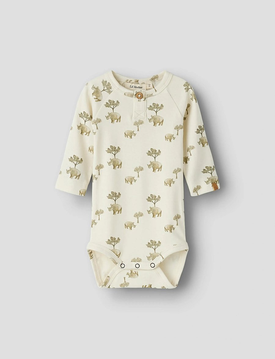 Lil'Atelier - NBMLAYO LS SLIM BODY LIL - langærmede heldragter - coconut milk - 3
