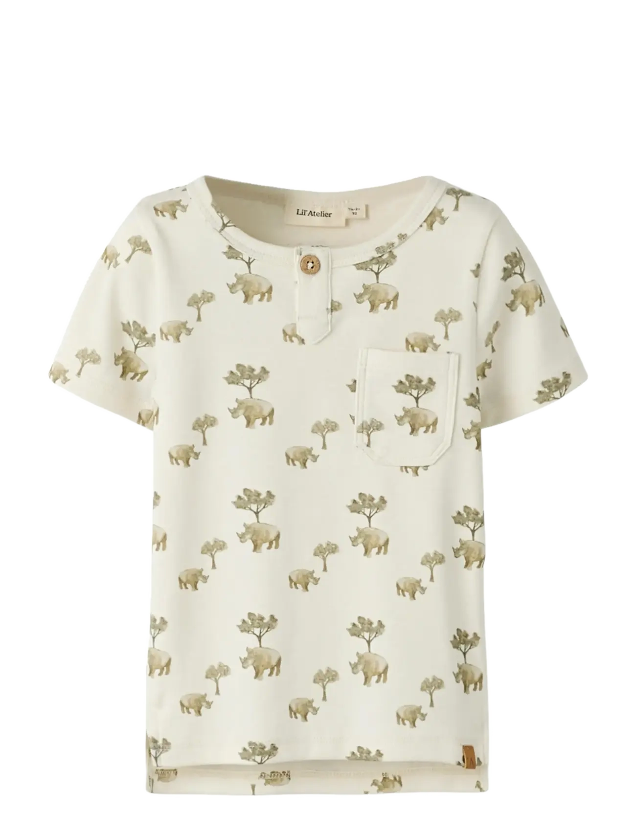 Lil'Atelier NMMLAYO SS SLIM TOP LIL - Lil'Atelier - COCONUT MILK / cream