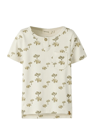 Lil'Atelier NMMLAYO SS SLIM TOP LIL - Clothing - COCONUT MILK / cream