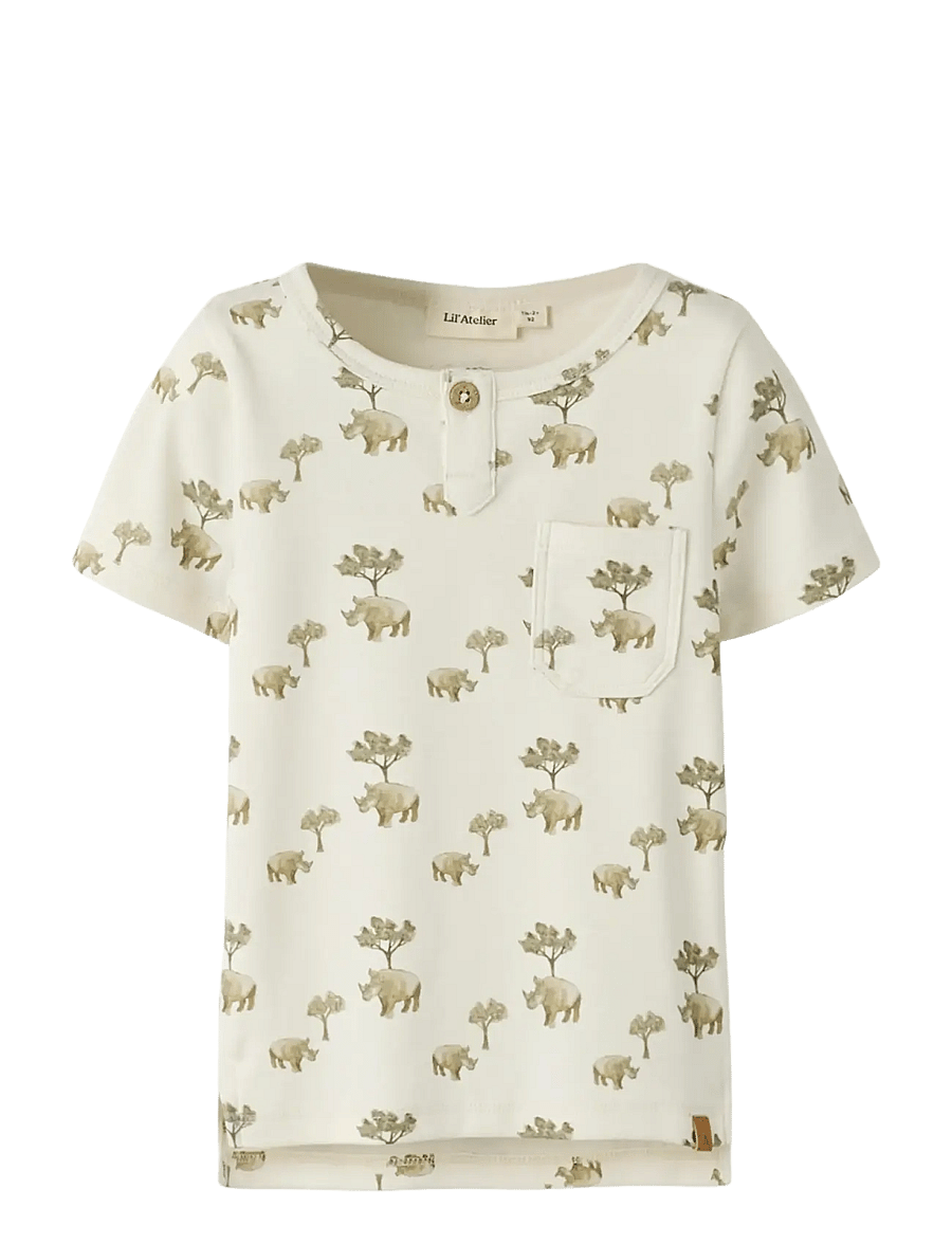 Lil'Atelier - NMMLAYO SS SLIM TOP LIL - kurzärmelige - coconut milk - 1