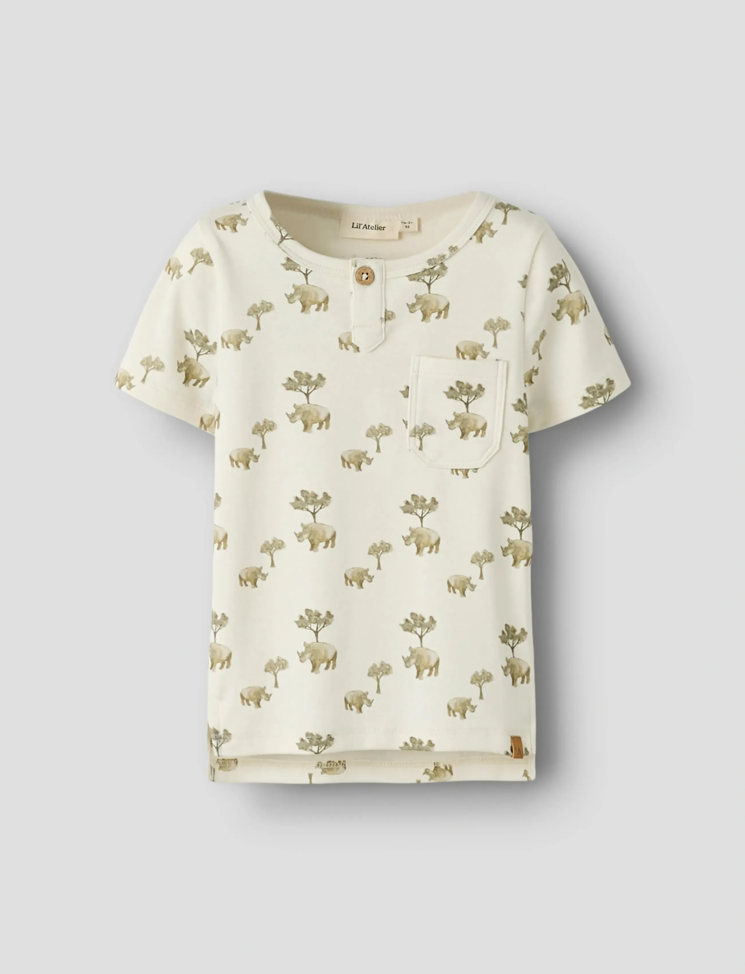 Lil'Atelier NMMLAYO SS SLIM TOP LIL - Kortærmede T-shirts - COCONUT MILK / cream