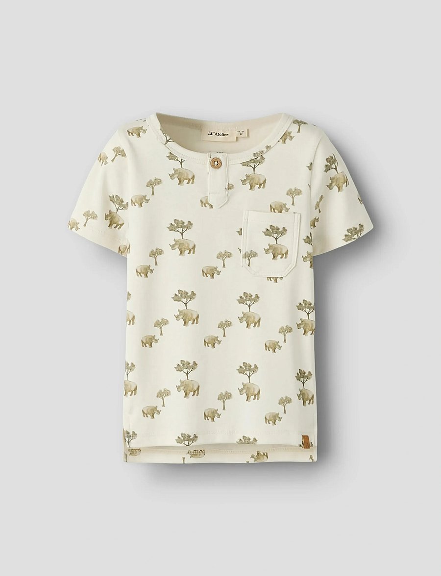 Lil'Atelier - NMMLAYO SS SLIM TOP LIL - kurzärmelige - coconut milk - 0