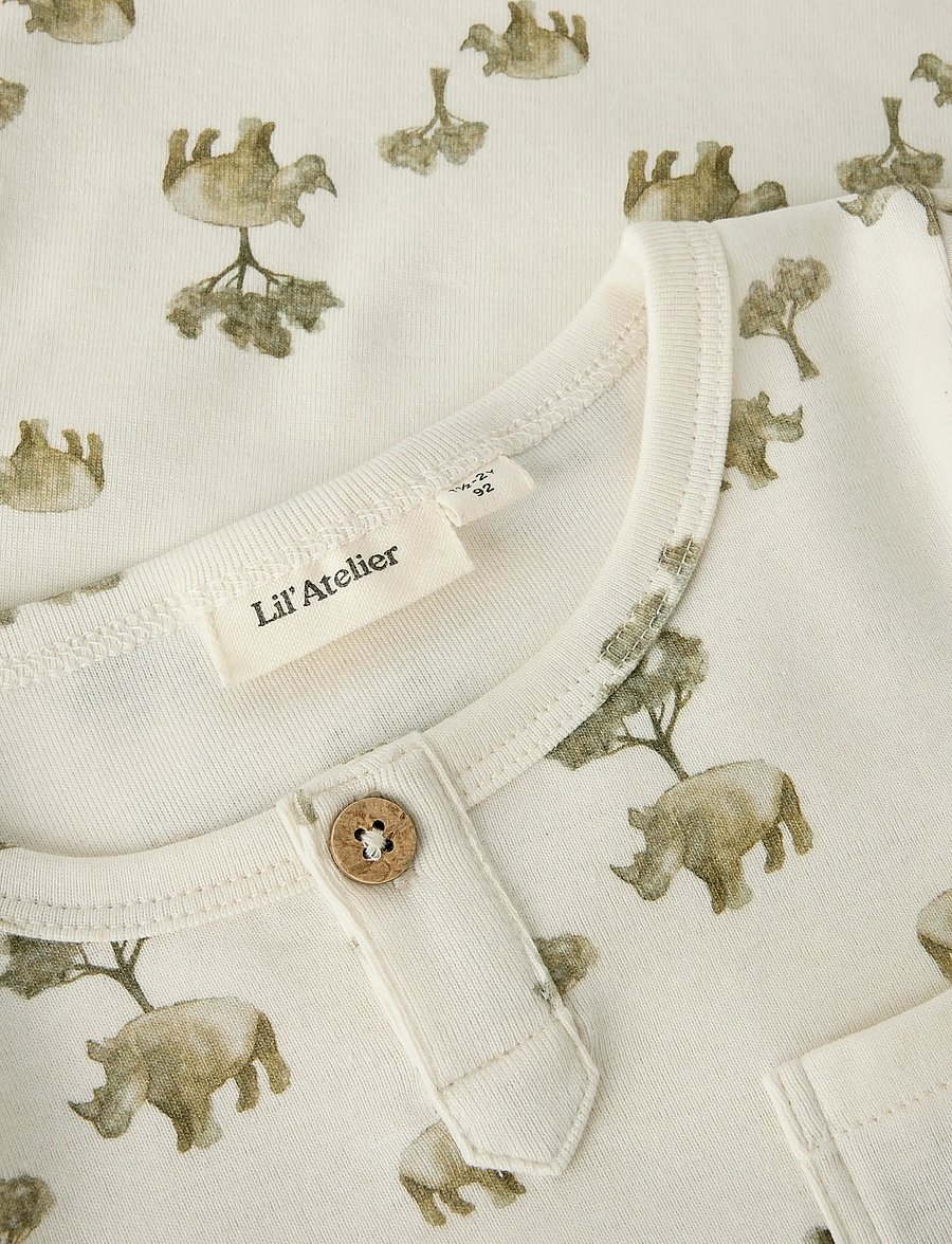 Lil'Atelier - NMMLAYO SS SLIM TOP LIL - kurzärmelige - coconut milk - 3