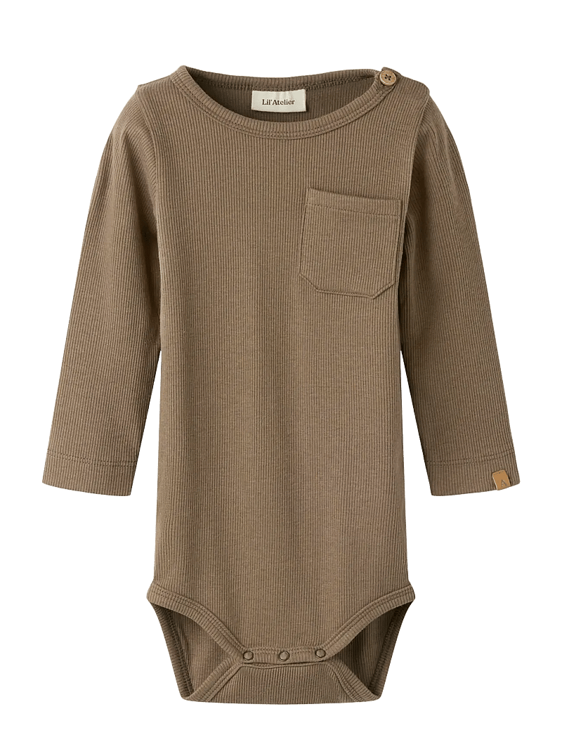 Lil'Atelier - NBMLAGO LS SLIM BODY LIL - langärmelig - shitake - 0