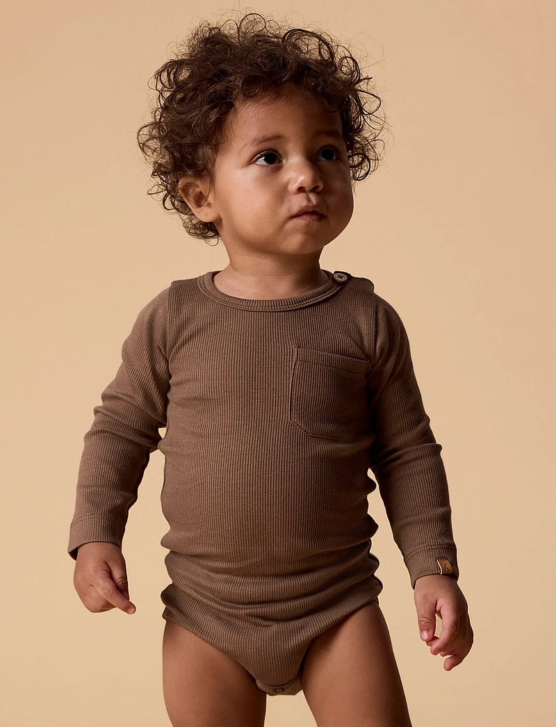 Lil'Atelier - NBMLAGO LS SLIM BODY LIL - langärmelig - shitake - 3