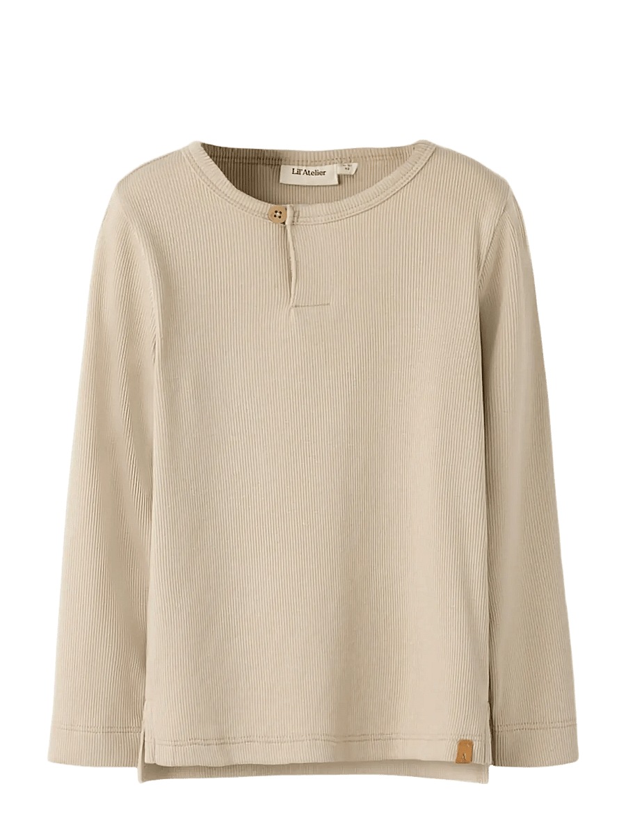 Lil'Atelier - NMMLAGO LS SLIM TOP LIL - marškinėliai ilgomis rankovėmis - oxford tan - 1