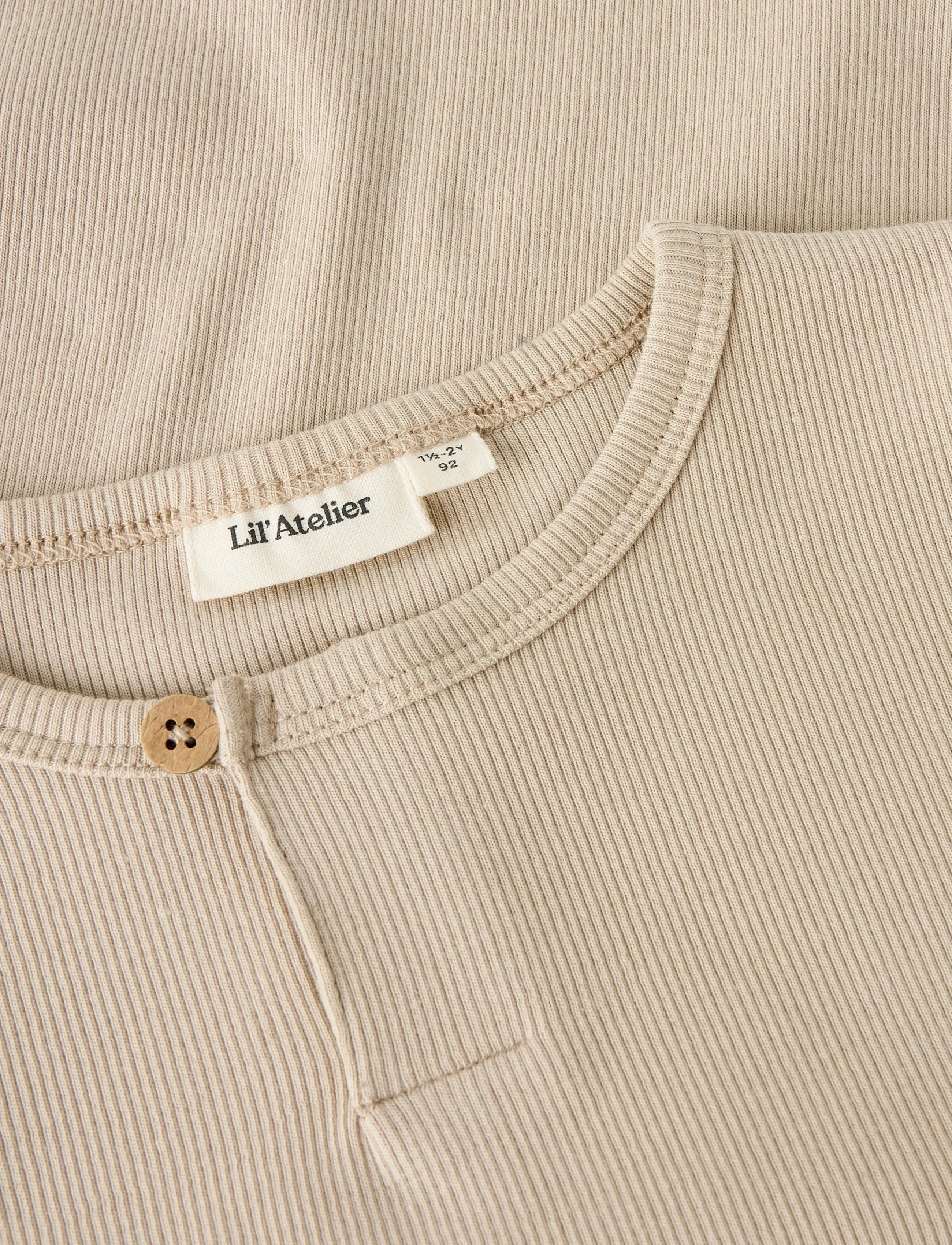 Lil'Atelier NMMLAGO LS SLIM TOP LIL - Topit ja T-paidat - OXFORD TAN / beige