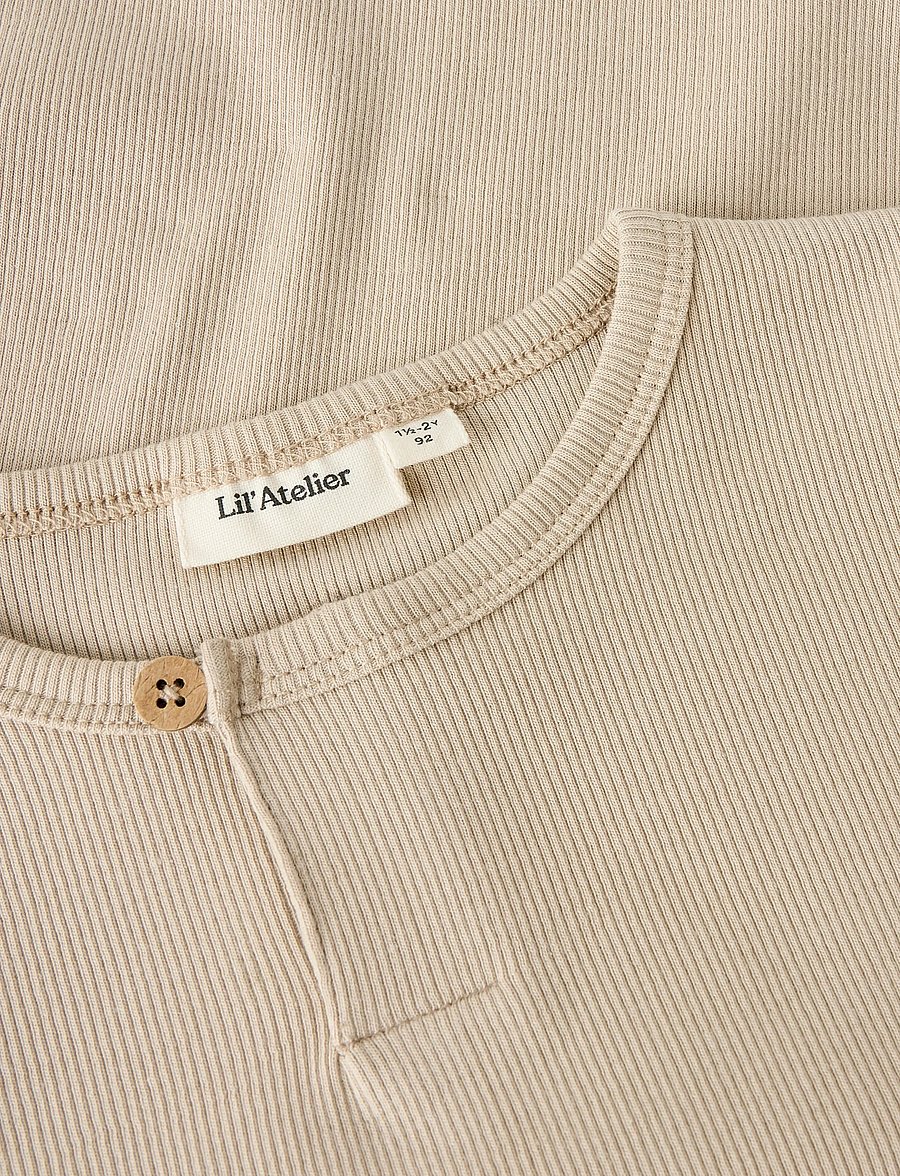 Lil'Atelier - NMMLAGO LS SLIM TOP LIL - marškinėliai ilgomis rankovėmis - oxford tan - 0