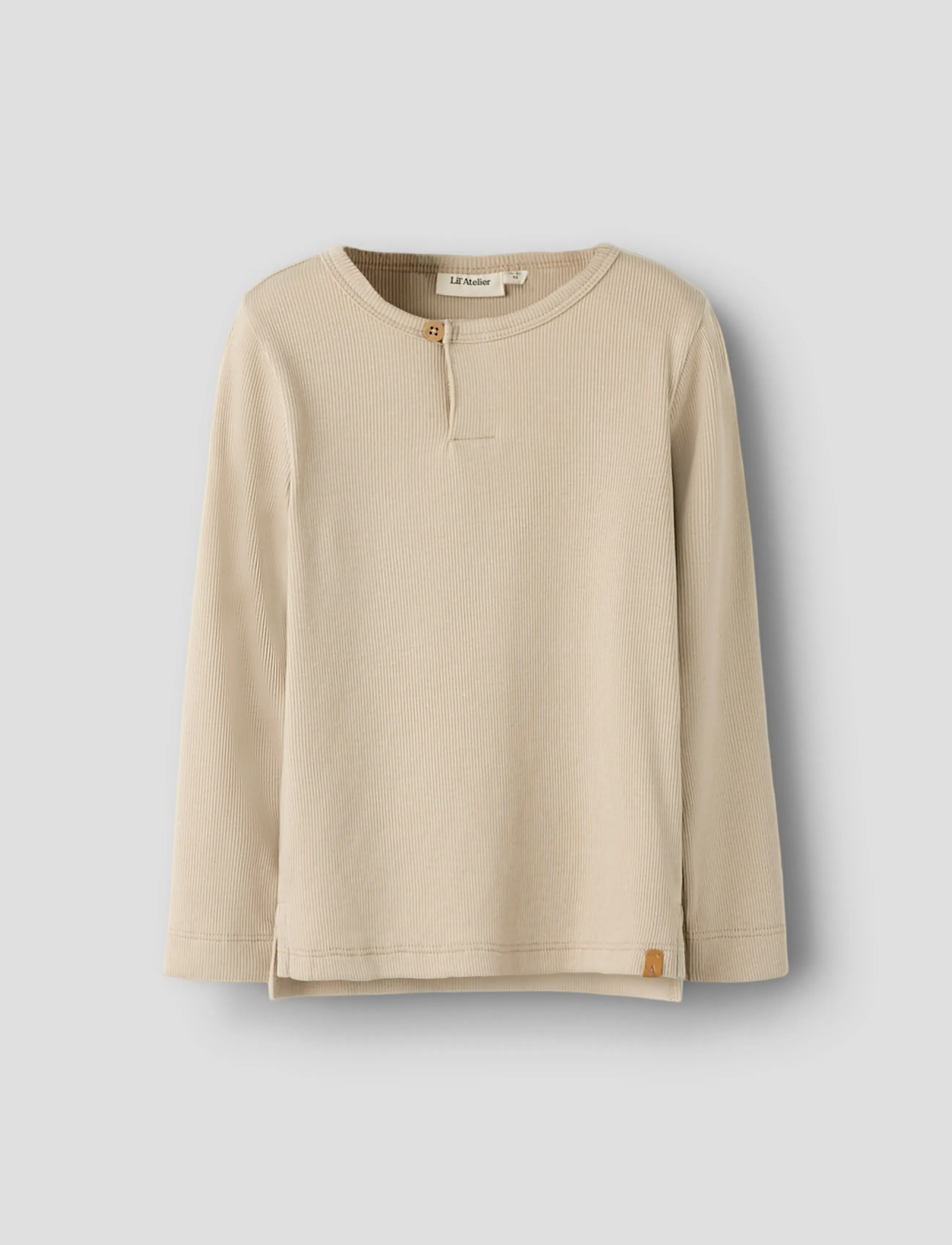 Lil'Atelier - NMMLAGO LS SLIM TOP LIL - pikkade varrukatega t-särgid - oxford tan - 3