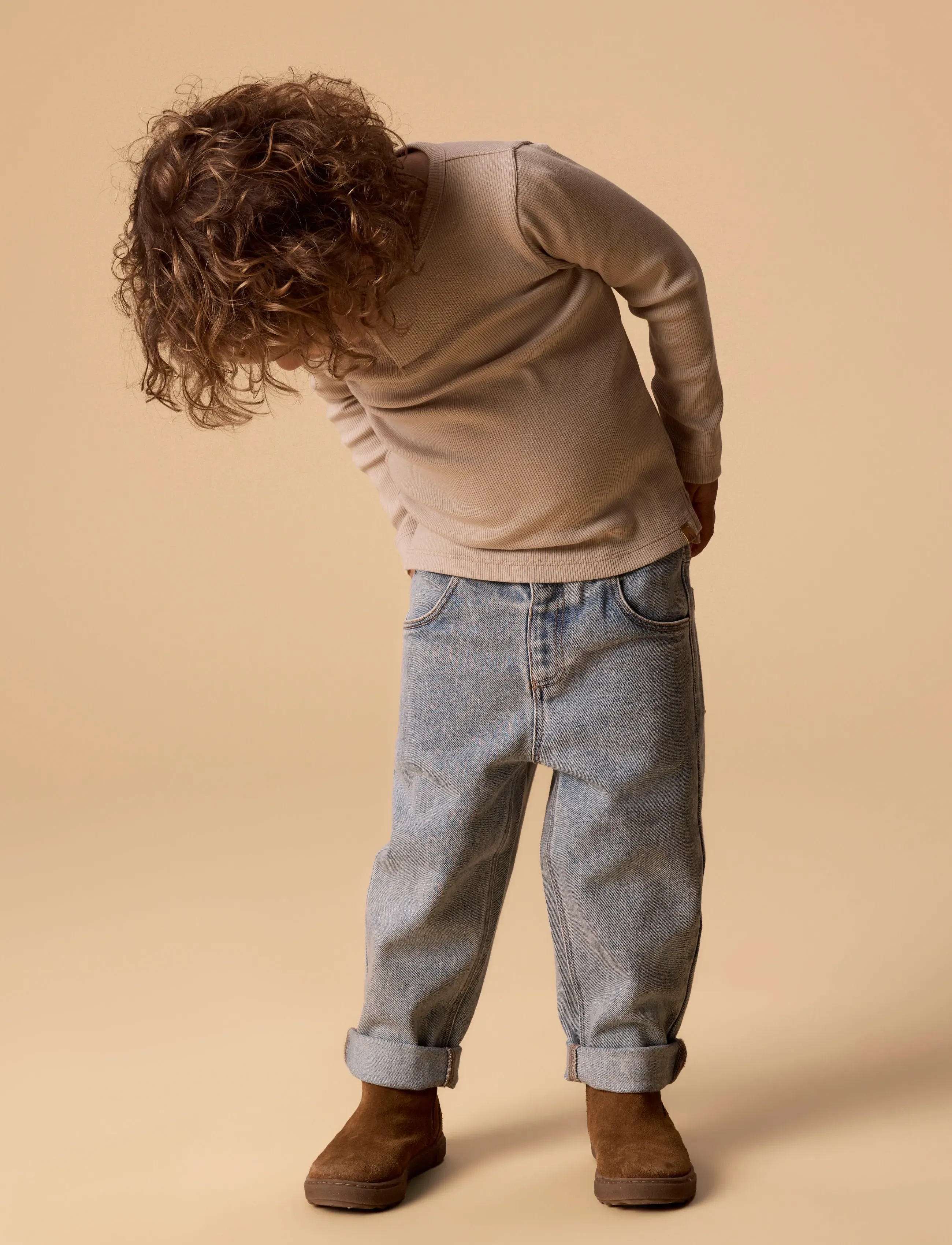 Lil'Atelier - NMMLAGO LS SLIM TOP LIL - pikkade varrukatega t-särgid - oxford tan - 5