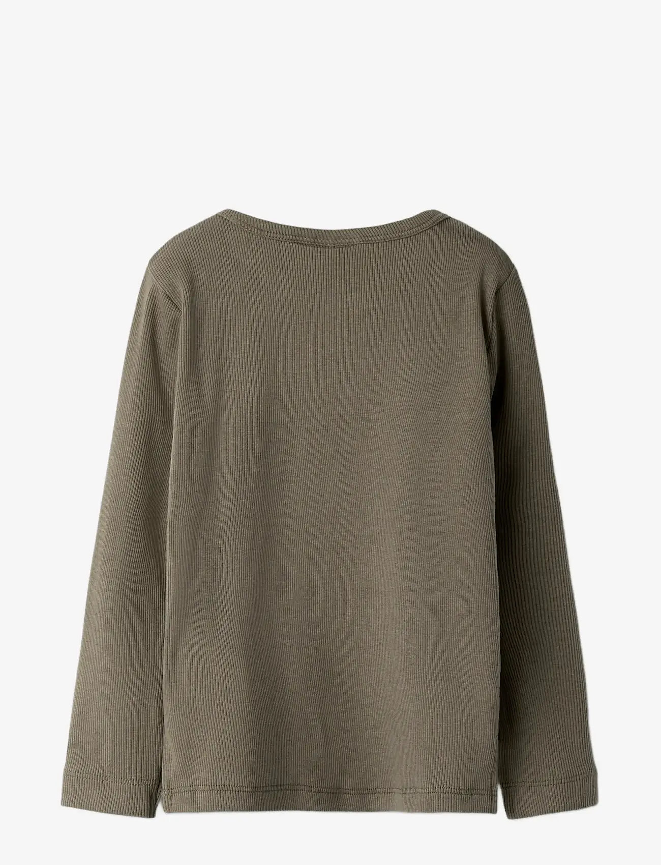 Lil'Atelier - NMMLAGO LS SLIM TOP LIL - langærmede t-shirts - shitake - 2