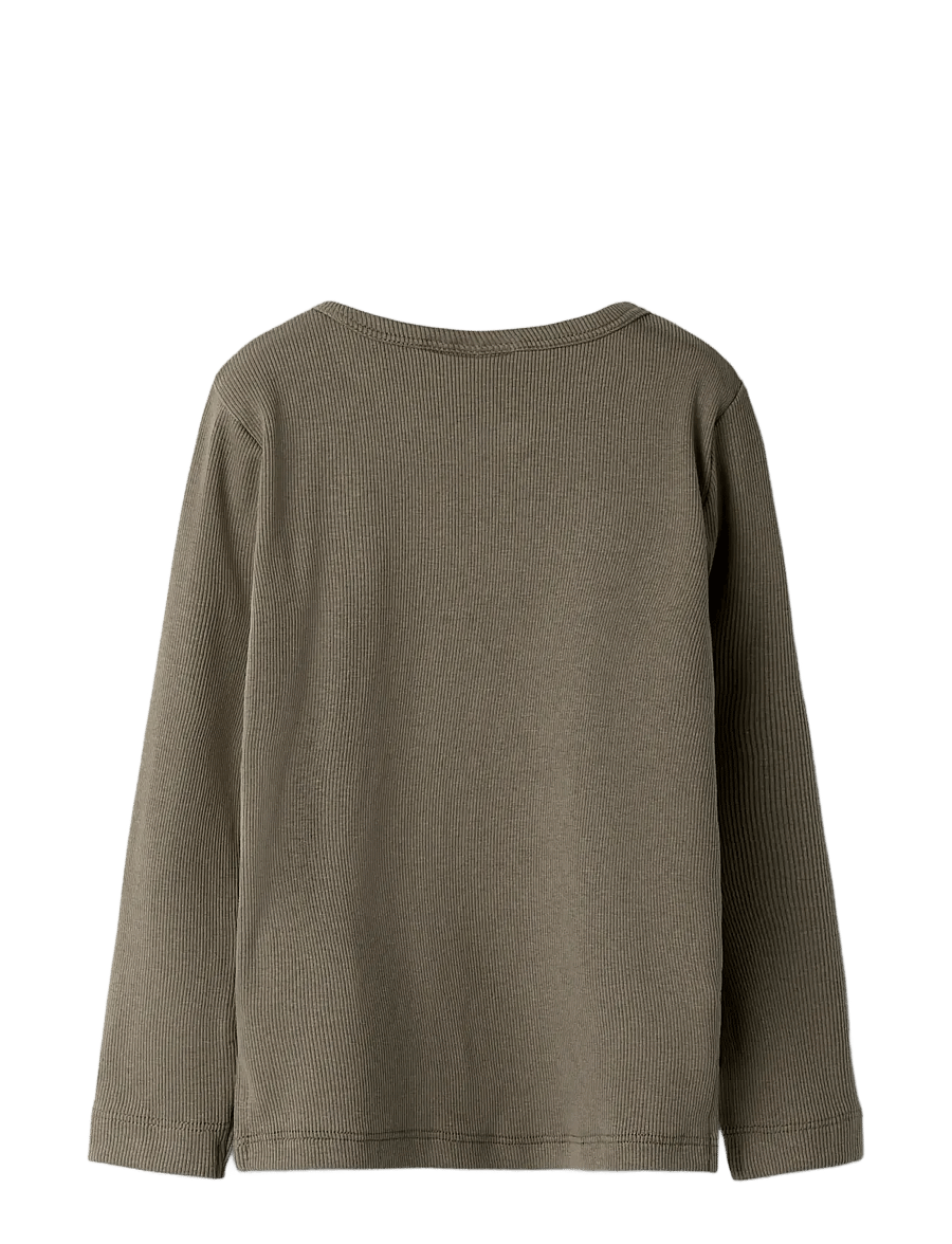 Lil'Atelier - NMMLAGO LS SLIM TOP LIL - pitkähihaiset t-paidat - shitake - 2