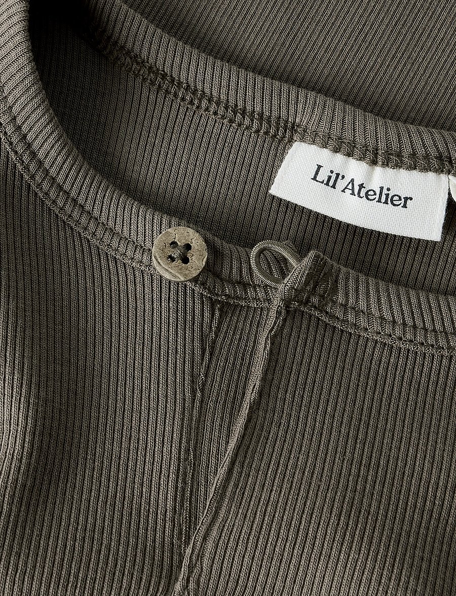 Lil'Atelier - NMMLAGO LS SLIM TOP LIL - pitkähihaiset t-paidat - shitake - 0