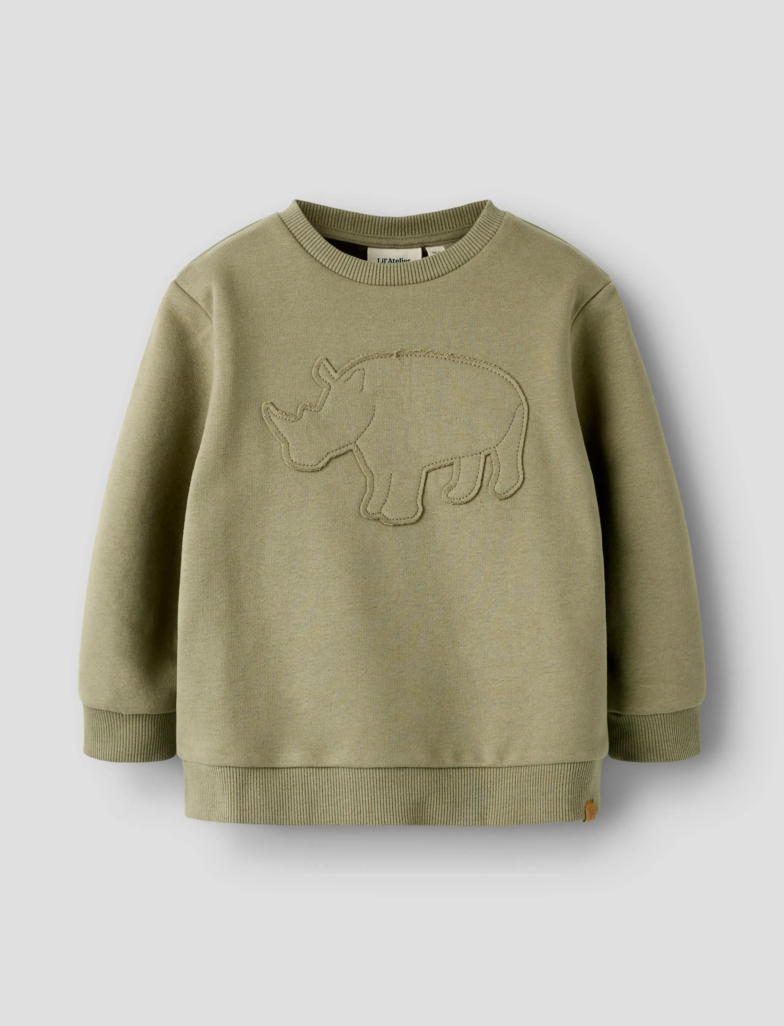 Lil'Atelier Nmmilondon Rol Ls Loose Sweat Lil, 104, Khaki green, Sweatshirts & Hættetrøjer > Sweatshirts, Børn