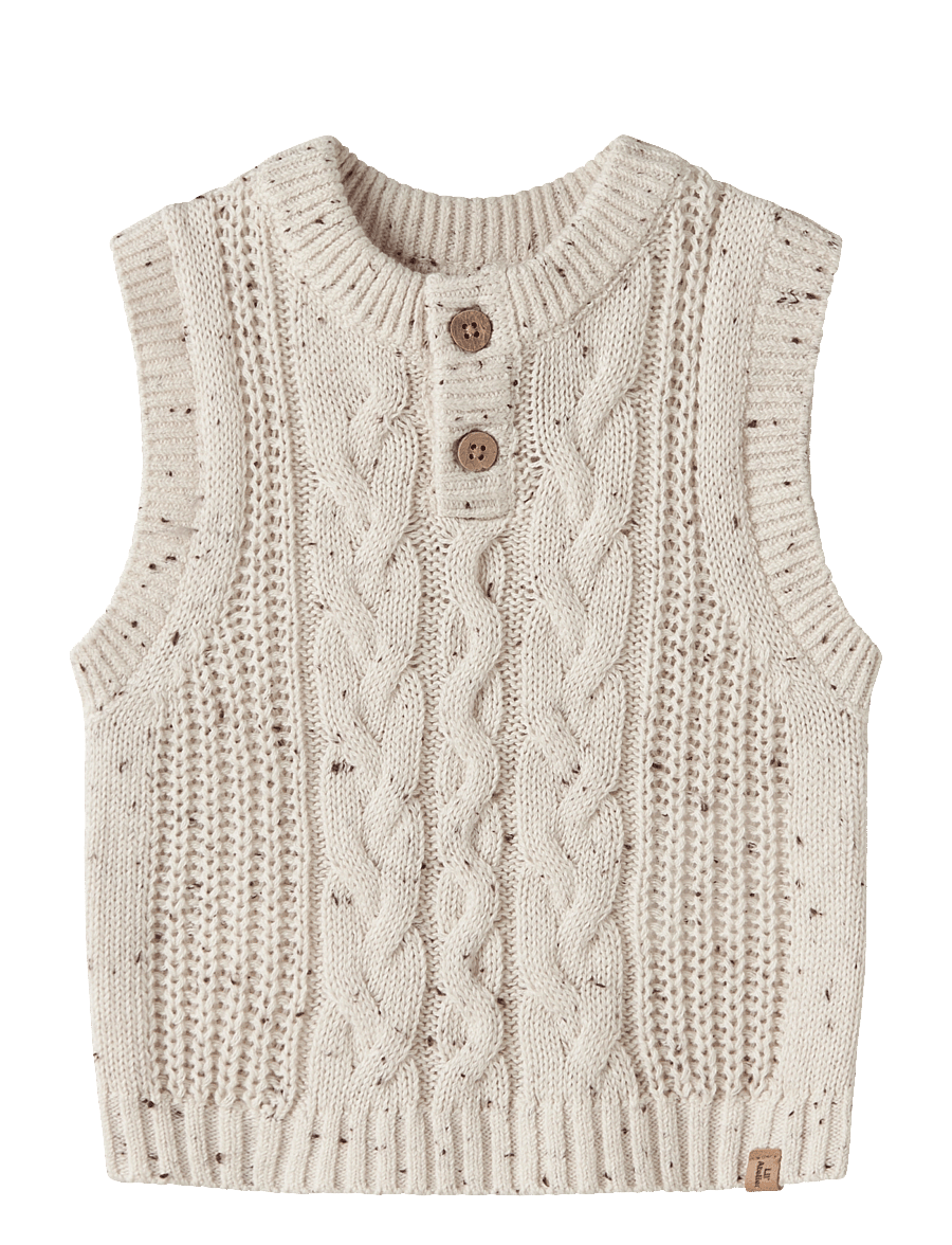 Lil'Atelier - NBMGALTO KAI KNIT VEST LIL - vestid - turtledove - 0