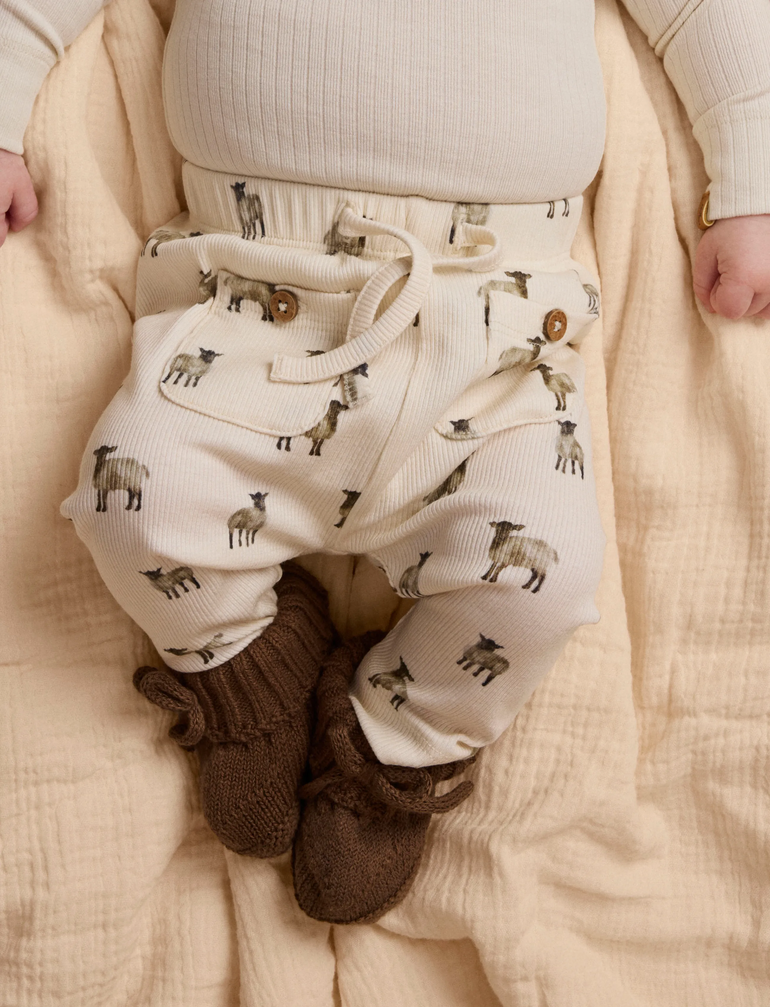 Lil'Atelier Nbmgavo Enk Loose Pant Lil, 86, Cream, Underdele > Bukser, Børn