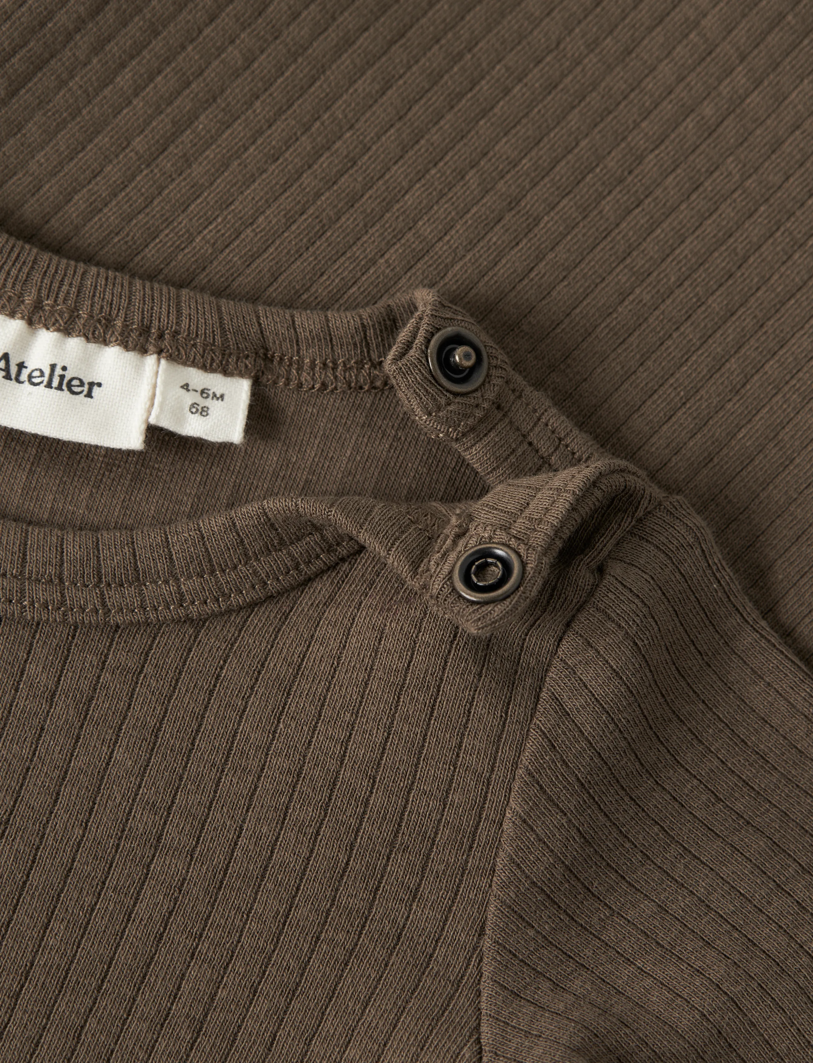 Lil'Atelier - NBMGABO BIB LS SLIM BODY LIL - pikkade varrukatega bodid - teak - 2