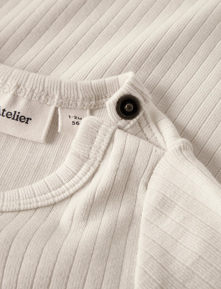 Lil'Atelier - NBMGABO BIB LS SLIM BODY LIL - turtledove - 4