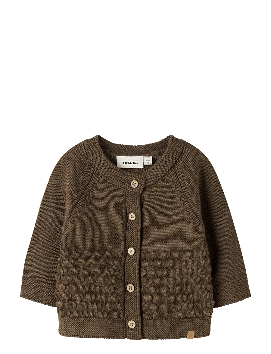 Lil'Atelier - NBNNOBIR LS KNIT CARD LIL - teak - 0