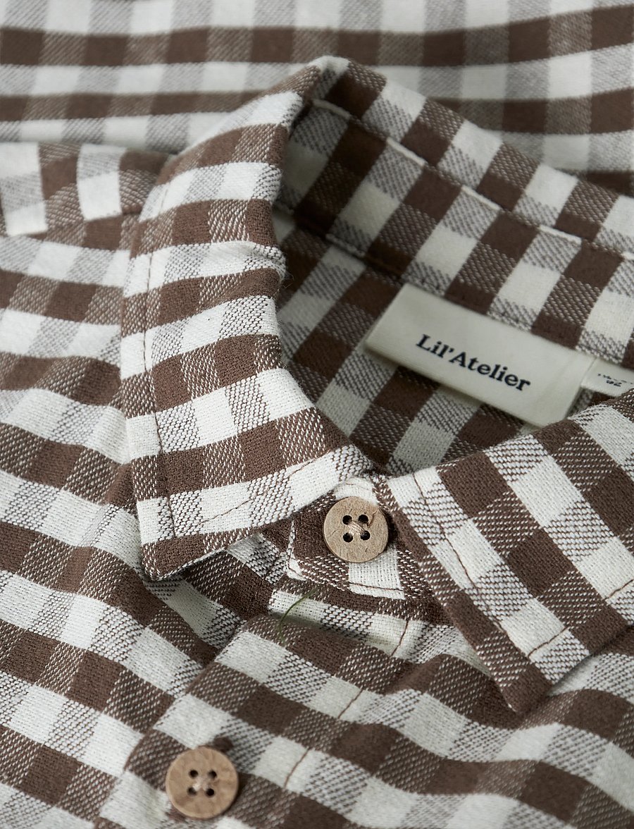 Lil'Atelier - NMMNOKI LS LOOSE SHIRT LIL - langärmlige hemden - teak - 2