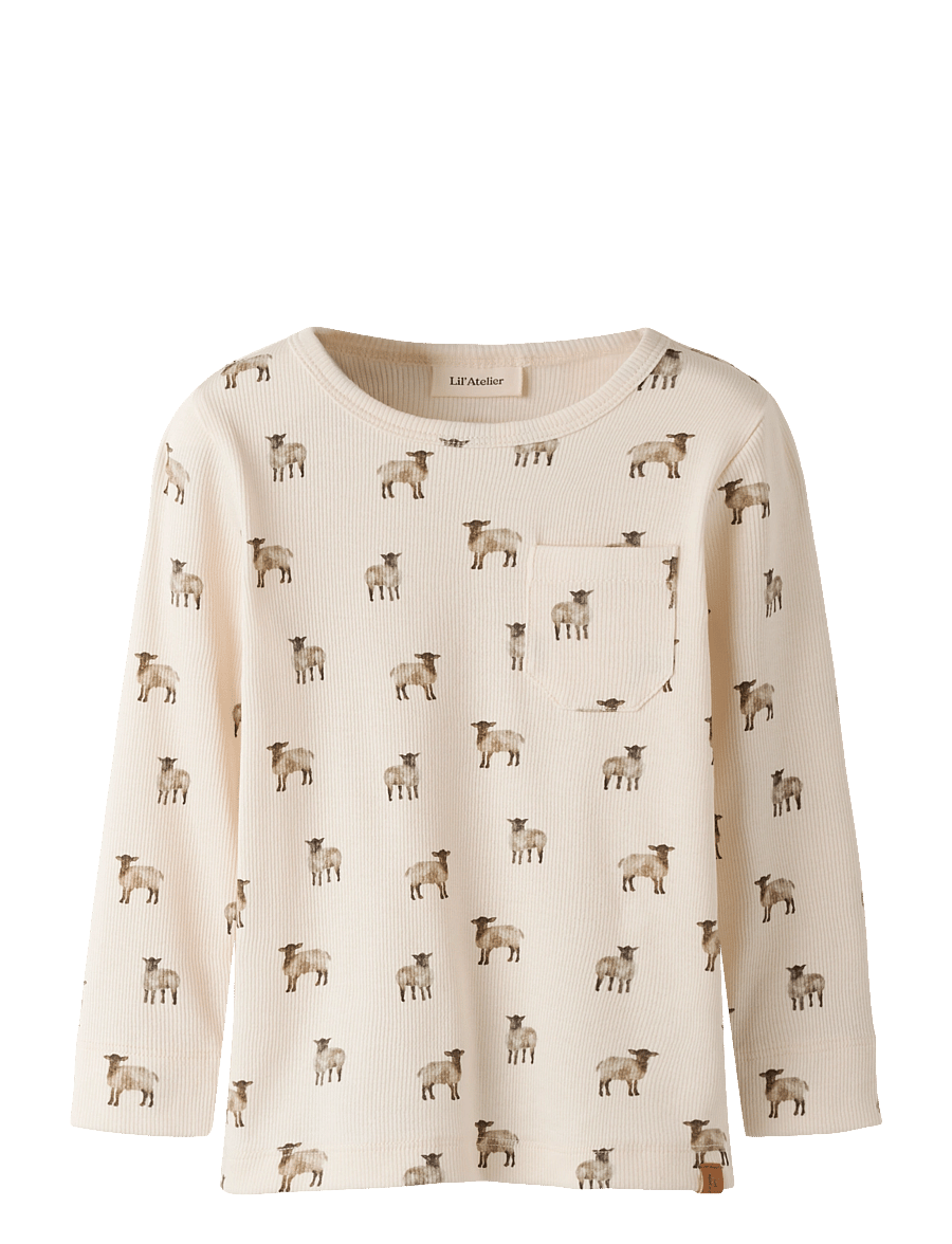 Lil'Atelier - NMMGAVO EKO LS SLIM TOP LIL - langärmelig - turtledove - 0