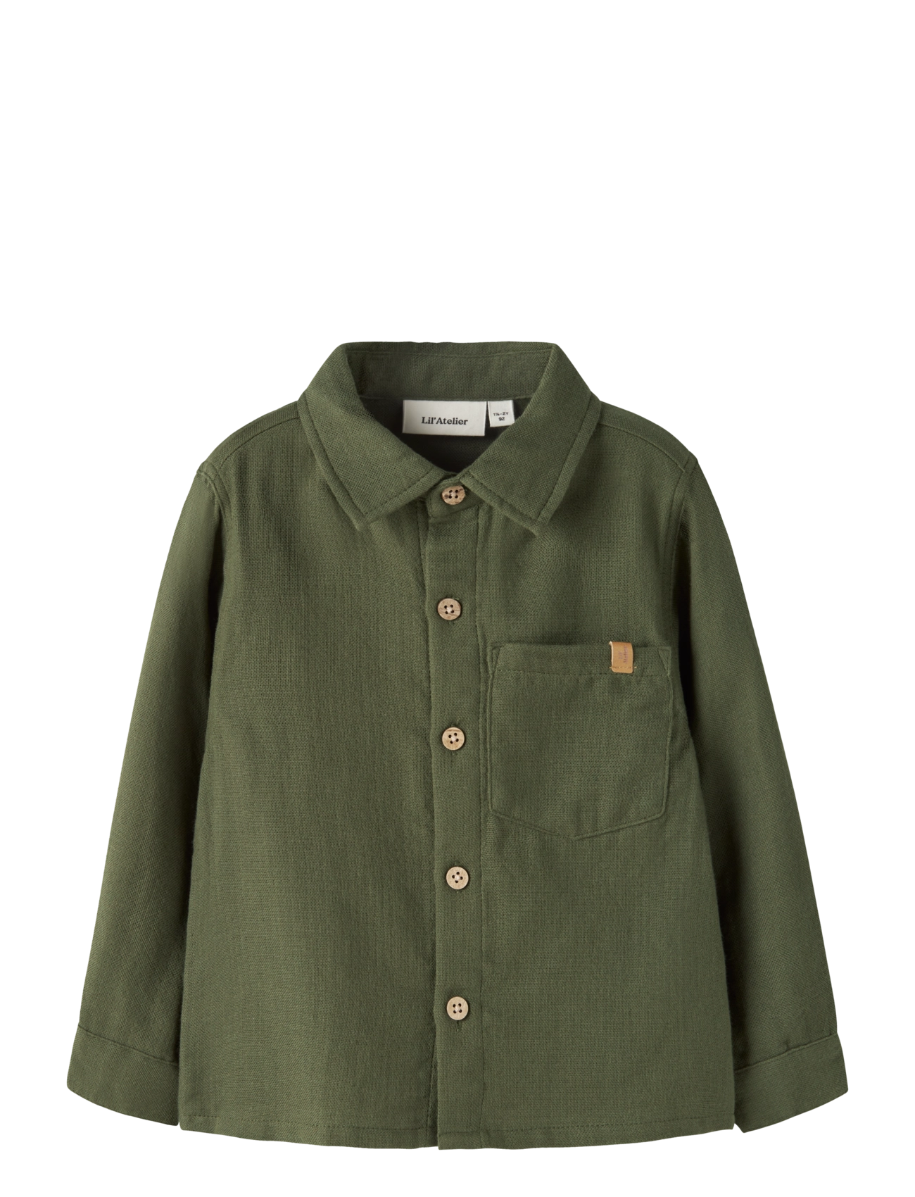 Lil'Atelier NMMNEPPO LS LOOSE SHIRT LIL - Pikkade varrukatega särgid - CYPRESS / khaki/green