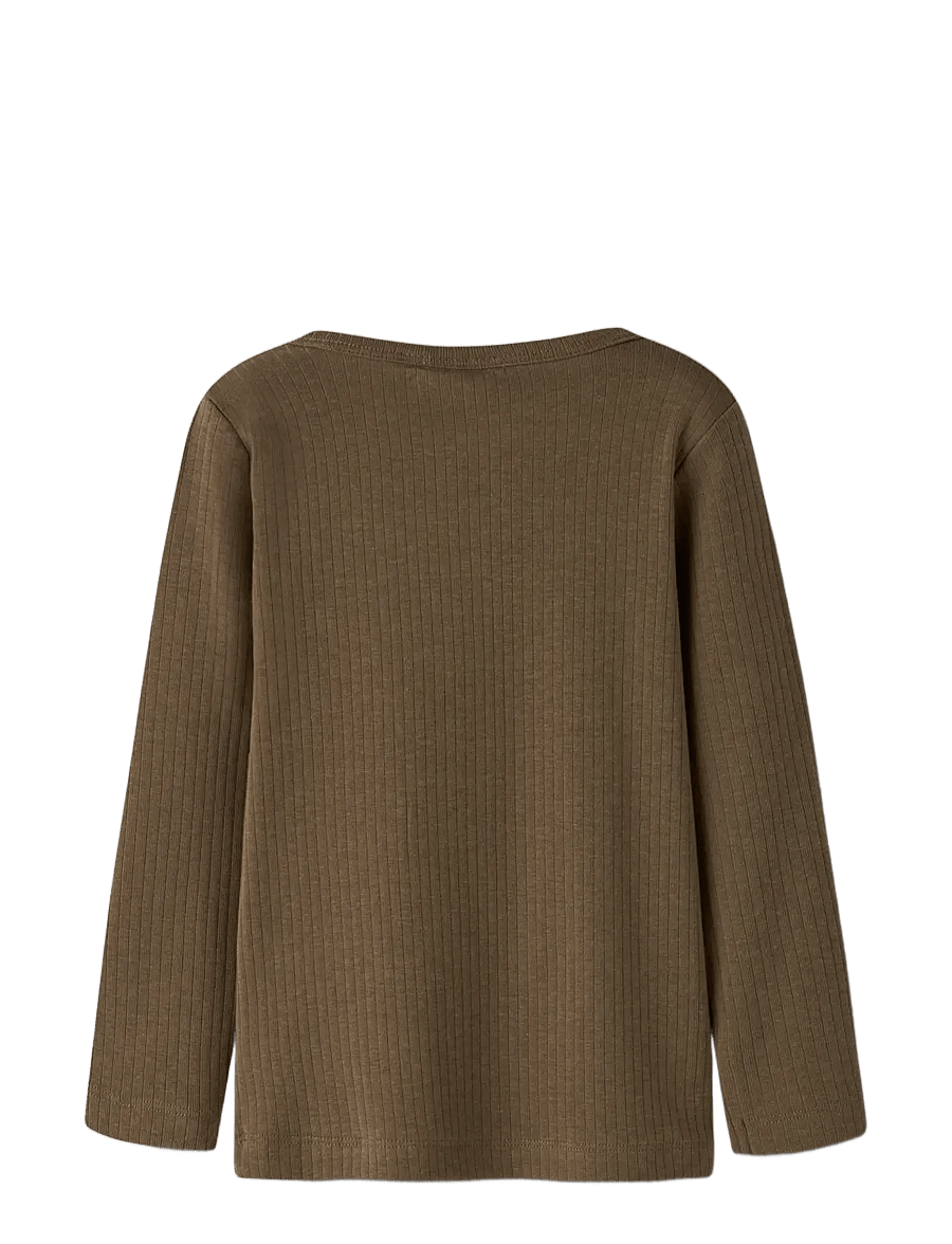 Lil'Atelier - NMMGABO BOB LS SLIM TOP LIL - teak - 1