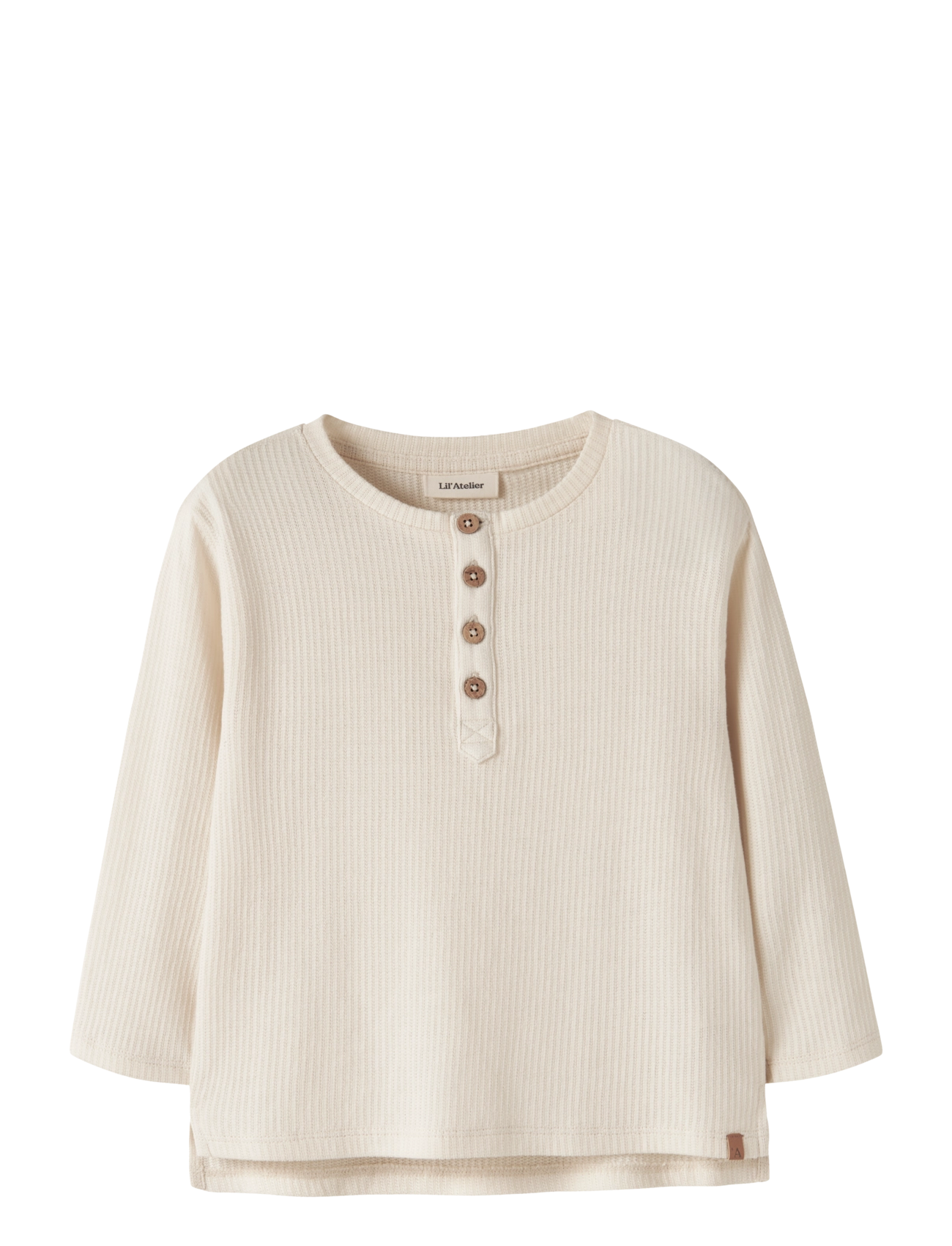 Lil'Atelier NMMNORT LS LOOSE TOP LIL - Toppar & T-shirts - TURTLEDOVE / cream