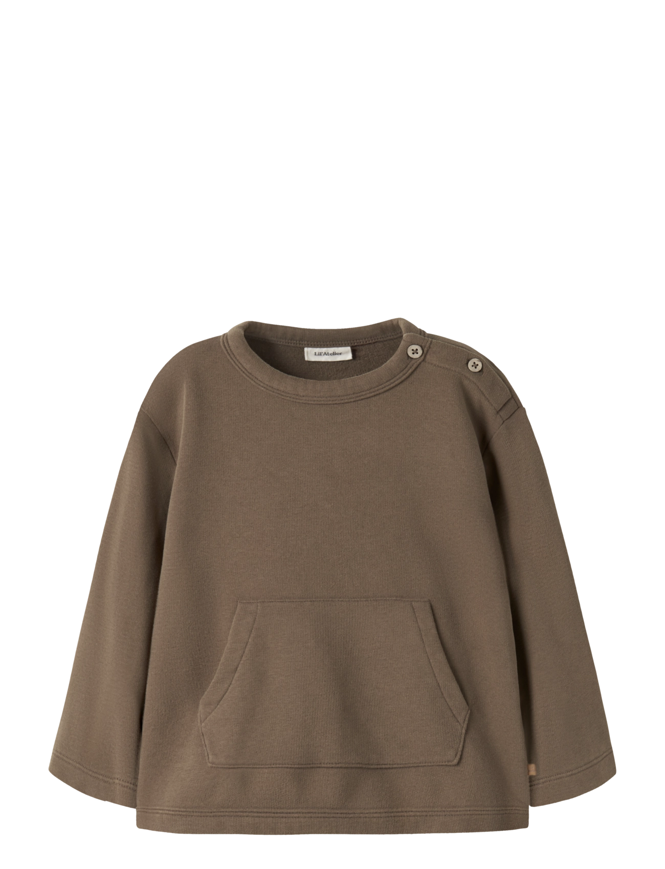 Lil'Atelier NMMILONDON REA LS LOOSE SWEAT BRU LIL - Shop efter størrelse - TEAK / brown