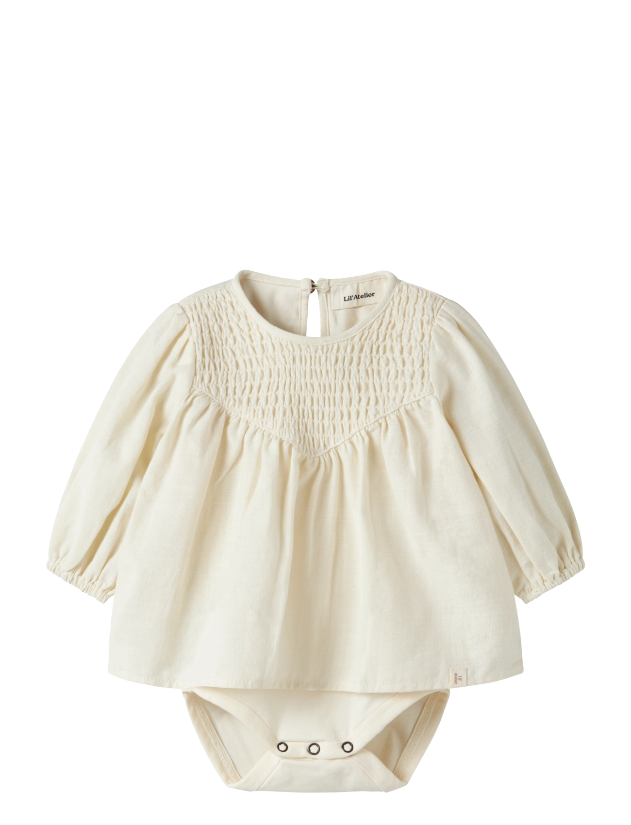 Lil'Atelier NBFNELLA LS LOOSE BODY SHIRT LIL - Pikkade varrukatega bodid - TURTLEDOVE / cream