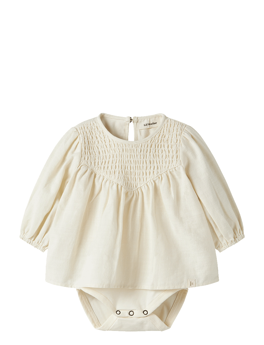 Lil'Atelier - NBFNELLA LS LOOSE BODY SHIRT LIL - pikkade varrukatega bodid - turtledove - 0