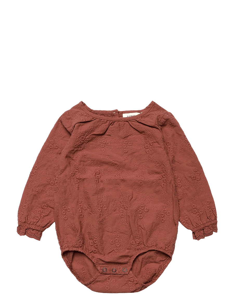 Lil'Atelier - NBFNOPA LS LOOSE BODY LIL - langärmelige bodys - mahogany - 0