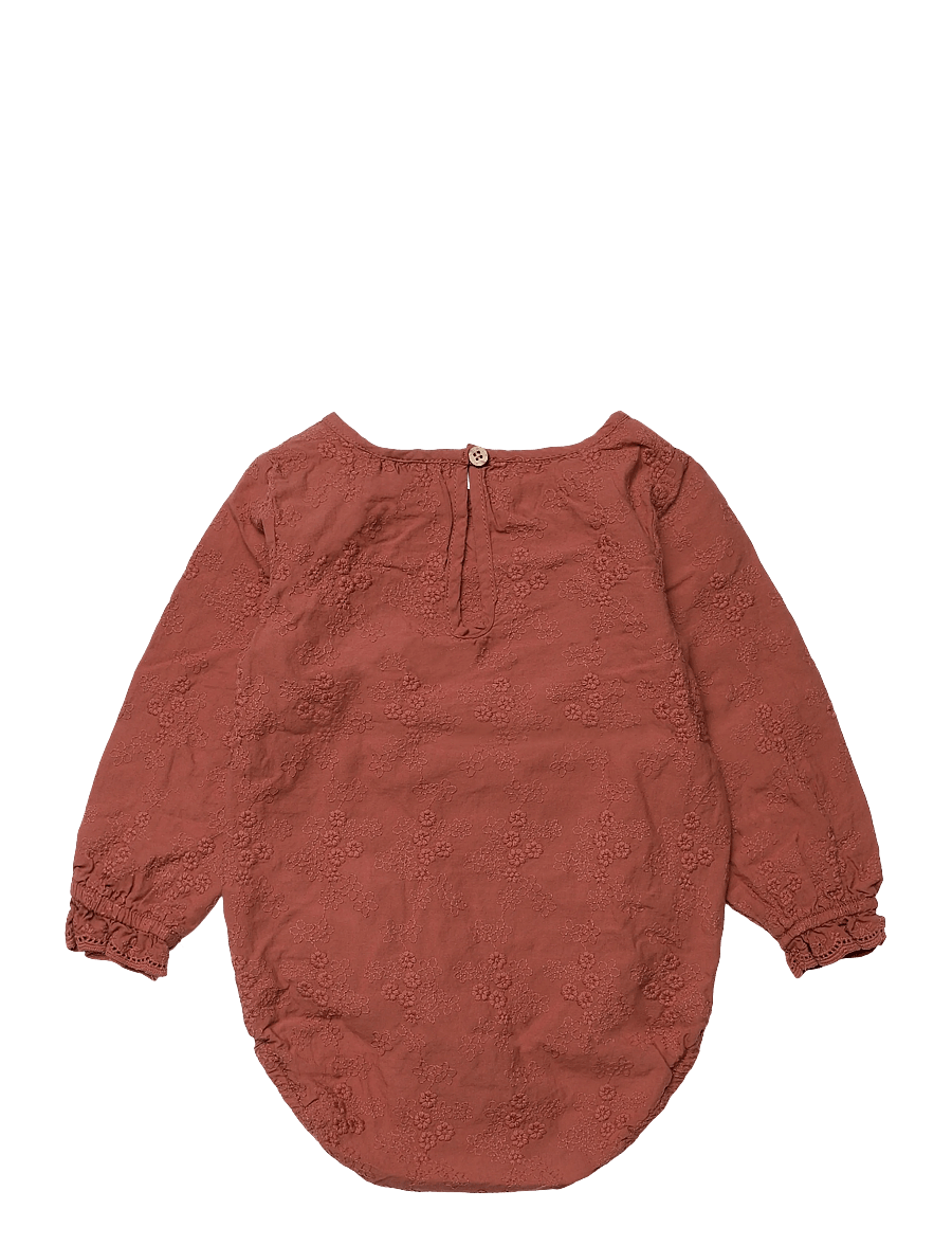 Lil'Atelier - NBFNOPA LS LOOSE BODY LIL - langärmelige bodys - mahogany - 1