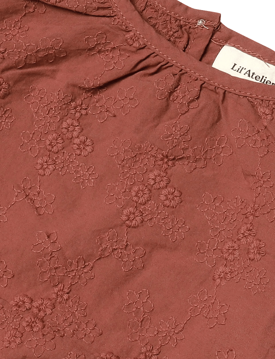 Lil'Atelier - NBFNOPA LS LOOSE BODY LIL - langärmelige bodys - mahogany - 2