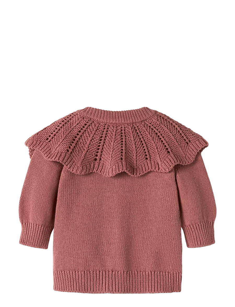 Lil'Atelier - NBFNODA LS KNIT CARD LIL - cardigans - withered rose - 1