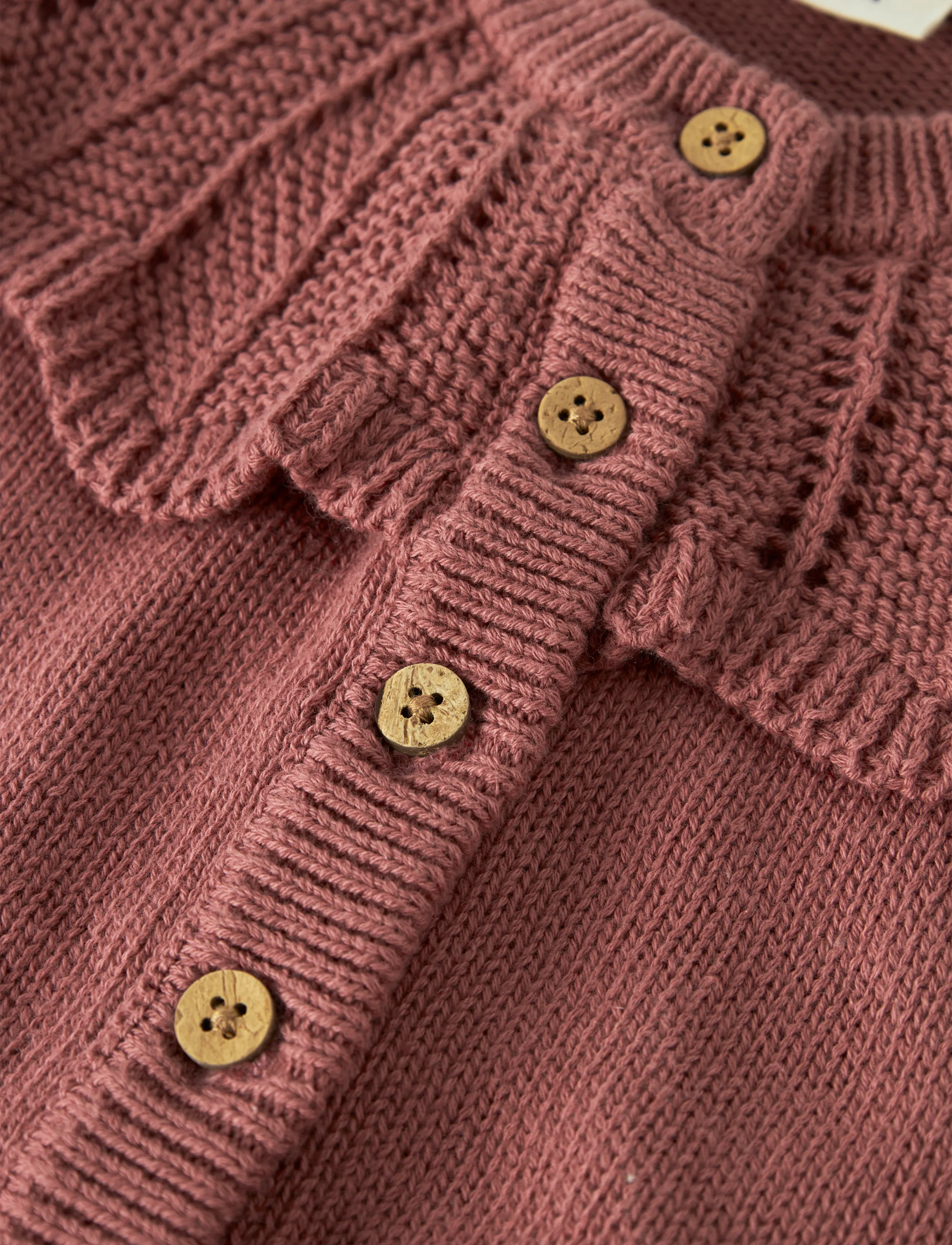 Lil'Atelier - NBFNODA LS KNIT CARD LIL - cardigans - withered rose - 2