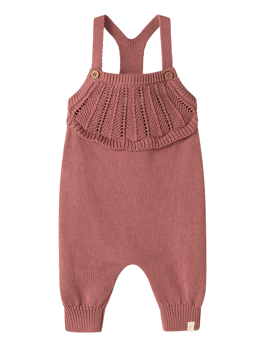 Lil'Atelier - NBFNODA LS KNIT OVERALL LIL - jumpsuits - withered rose - 1