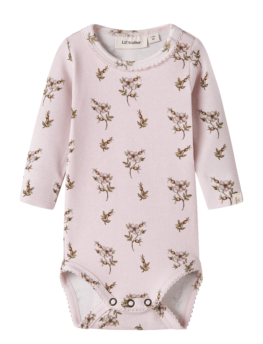 Lil'Atelier - NBFGAYO SIG LS SLIM BODY LIL - pikkade varrukatega bodid - hushed violet - 0