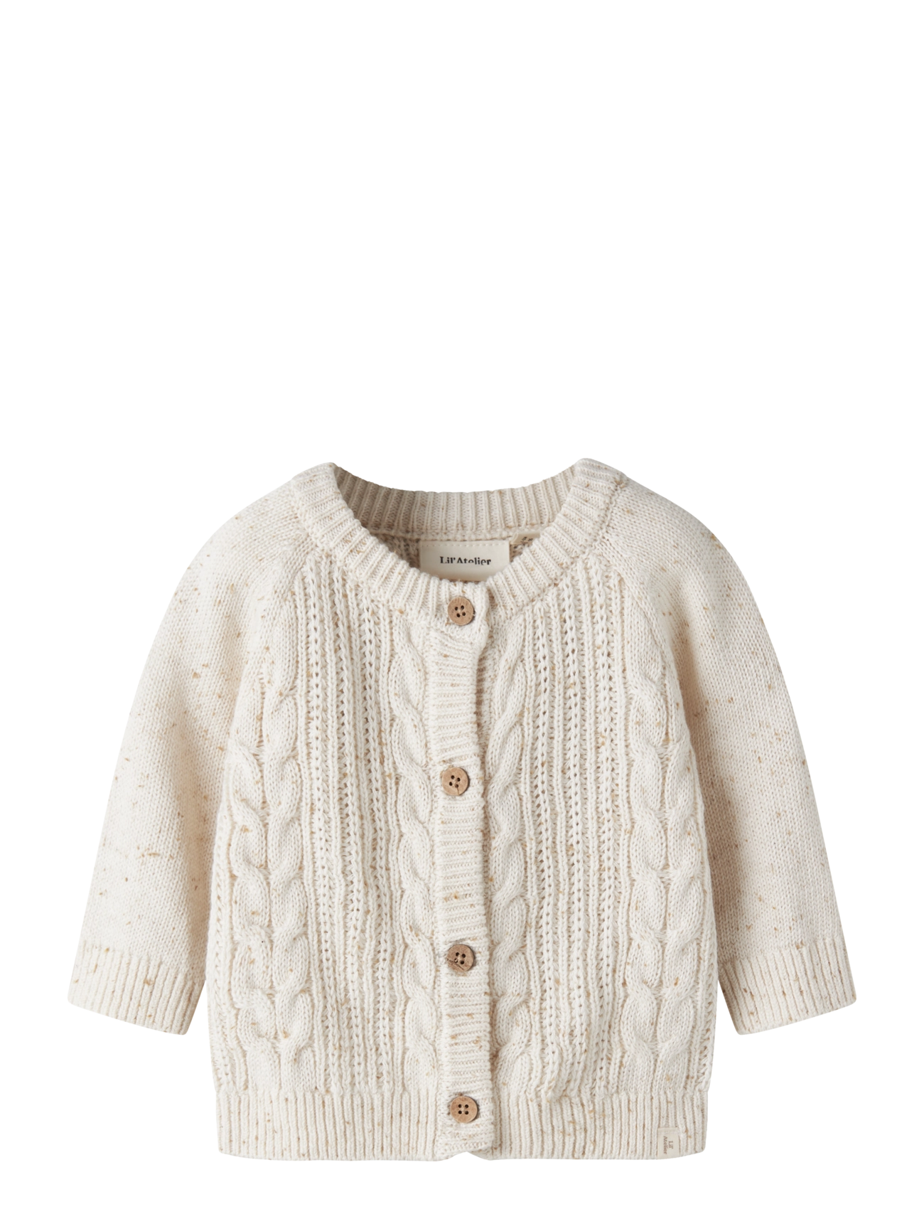 Lil'Atelier NBFGALTO KAB LS KNIT CARD LIL - New Arrivals - TURTLEDOVE / cream