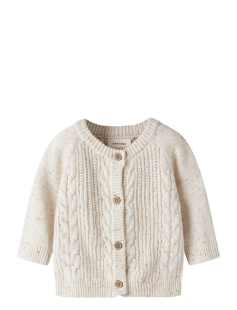 Lil'Atelier - NBFGALTO KAB LS KNIT CARD LIL - cardigans - turtledove - 0