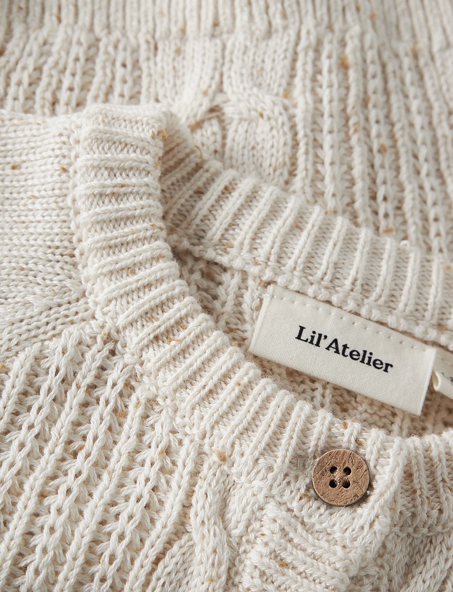 Lil'Atelier - NBFGALTO KAB LS KNIT CARD LIL - cardigans - turtledove - 2