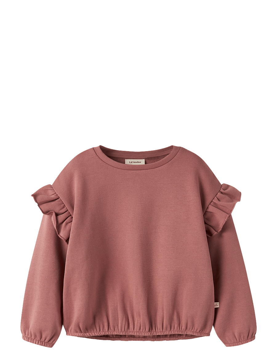 Lil'Atelier - NMFKILANO LS LOOSE SWEAT BRU LIL - sweatshirts - withered rose - 0