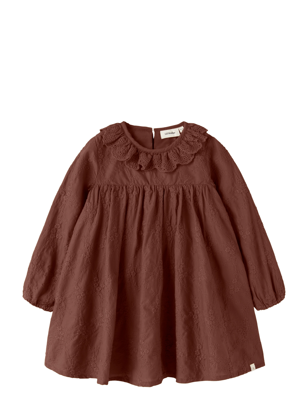 Lil'Atelier NMFNOPA LS LOOSE DRESS LIL - Kleider & Röcke - MAHOGANY / brown